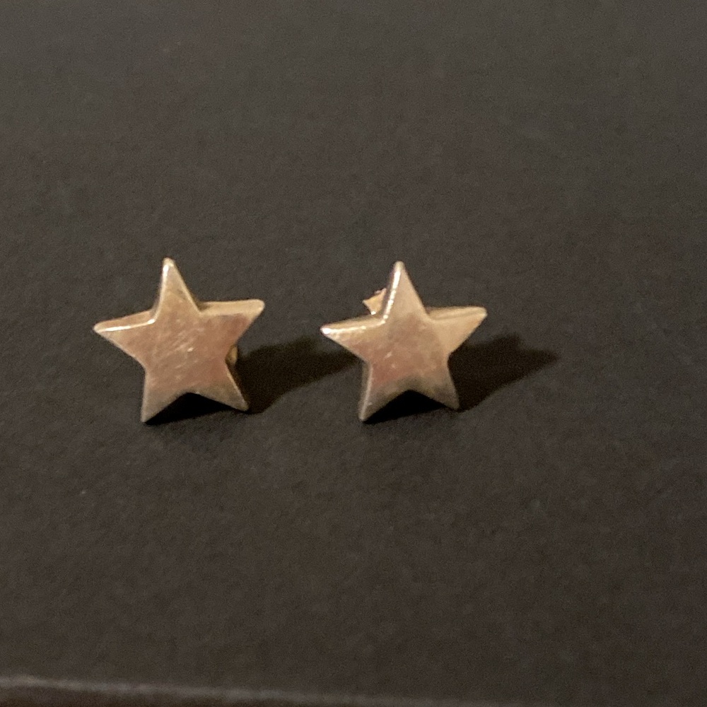 Vintage star sterling silver earrings